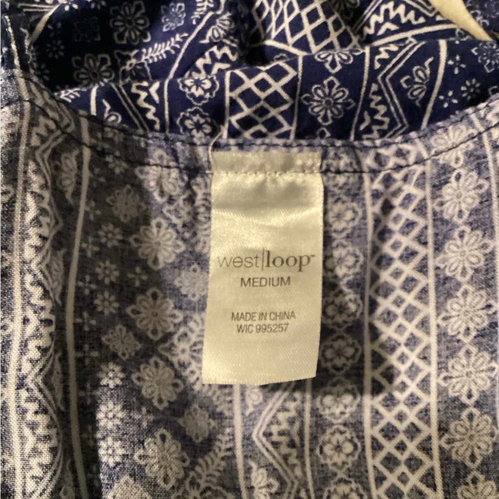 West Loop Navy Patterned Mini Dress - Picture 4 of 5